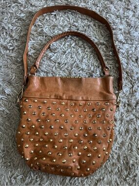 Y2K Be & D Leather Studded Tote Purse